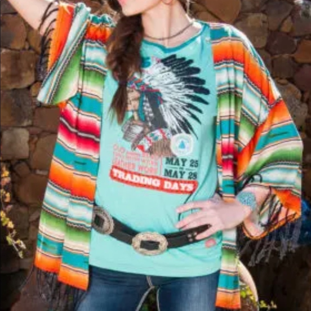 Brand new Double D Ranch serape cardigan
